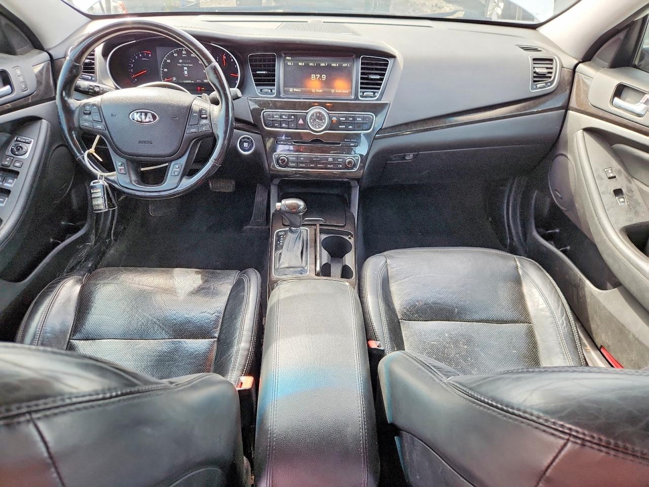 2014 Kia Cadenza Premium White vin: KNALN4D72E5161972