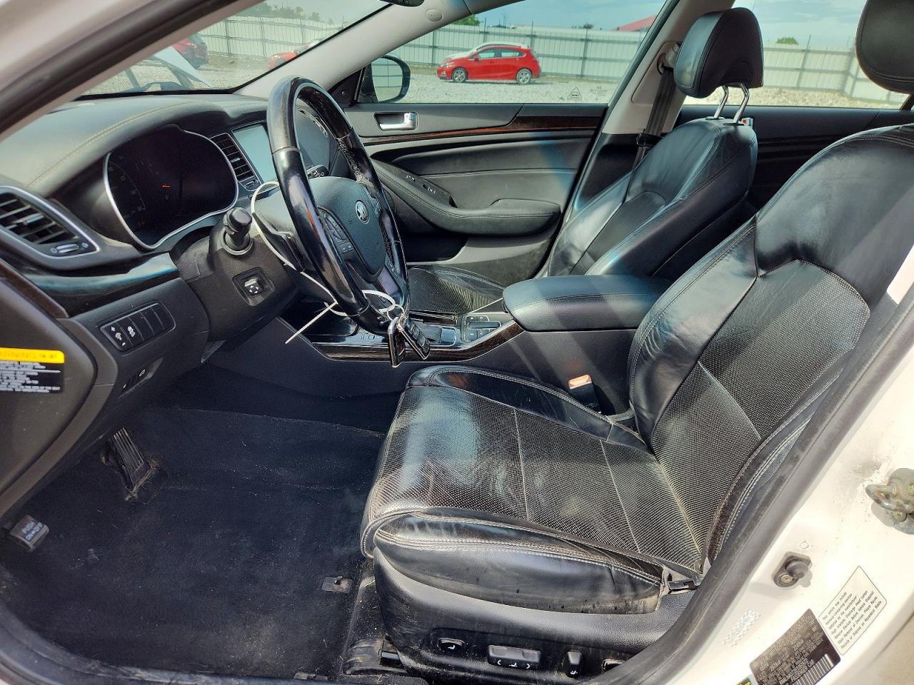 2014 Kia Cadenza Premium White vin: KNALN4D72E5161972