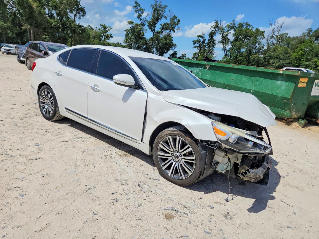 2015 Kia Cadenza Premium White vin: KNALN4D72F5180197