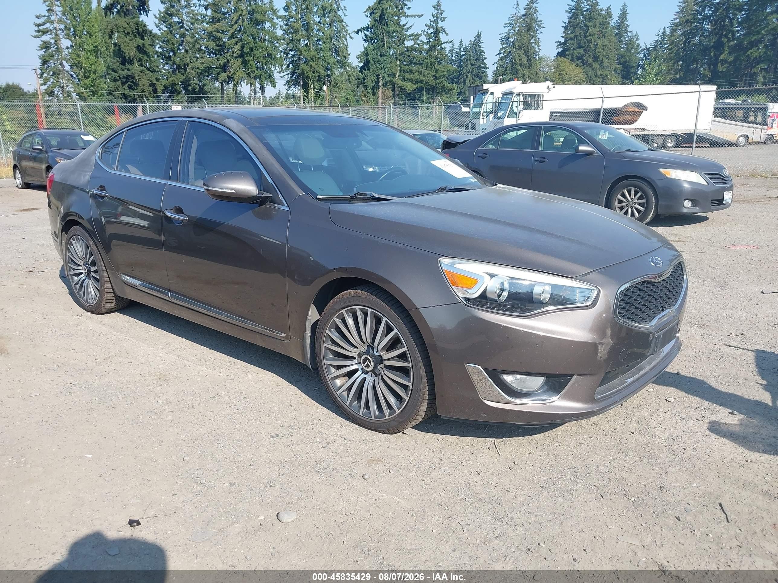 2014 Kia Cadenza Premium Brown vin: KNALN4D73E5126194