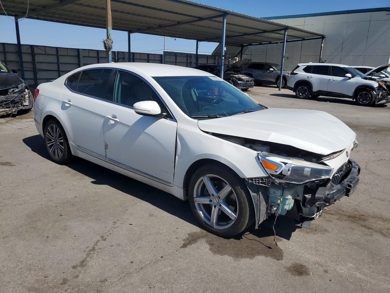 2014 Kia Cadenza Premium Белый vin: KNALN4D73E5137681