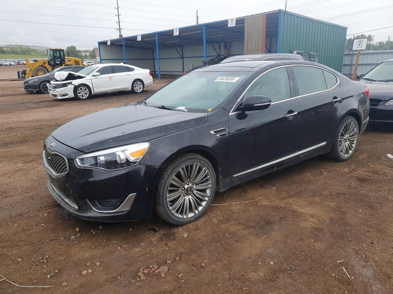 2015 Kia Cadenza Limited Black vin: KNALN4D73F5183061