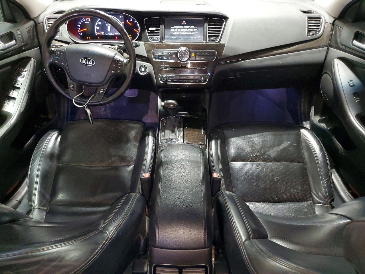 2014 Kia Cadenza Premium White vin: KNALN4D74E5129363