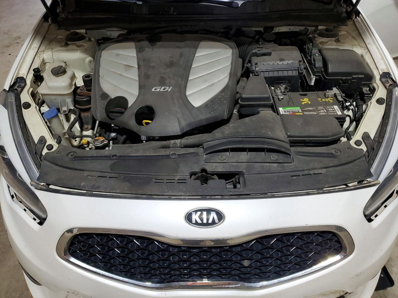 2014 Kia Cadenza Premium White vin: KNALN4D74E5129363