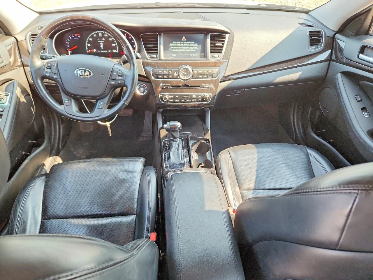 2014 Kia Cadenza Premium White vin: KNALN4D74E5140461