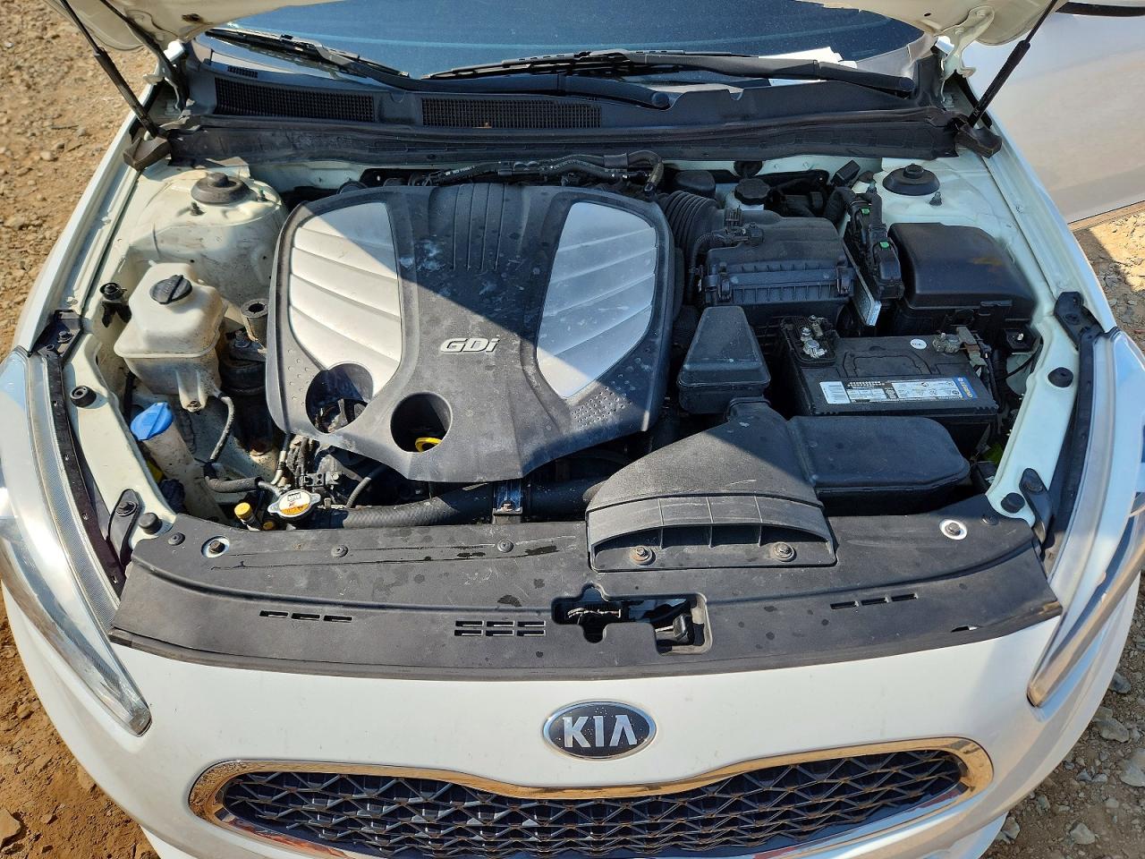 2014 Kia Cadenza Premium White vin: KNALN4D74E5140461