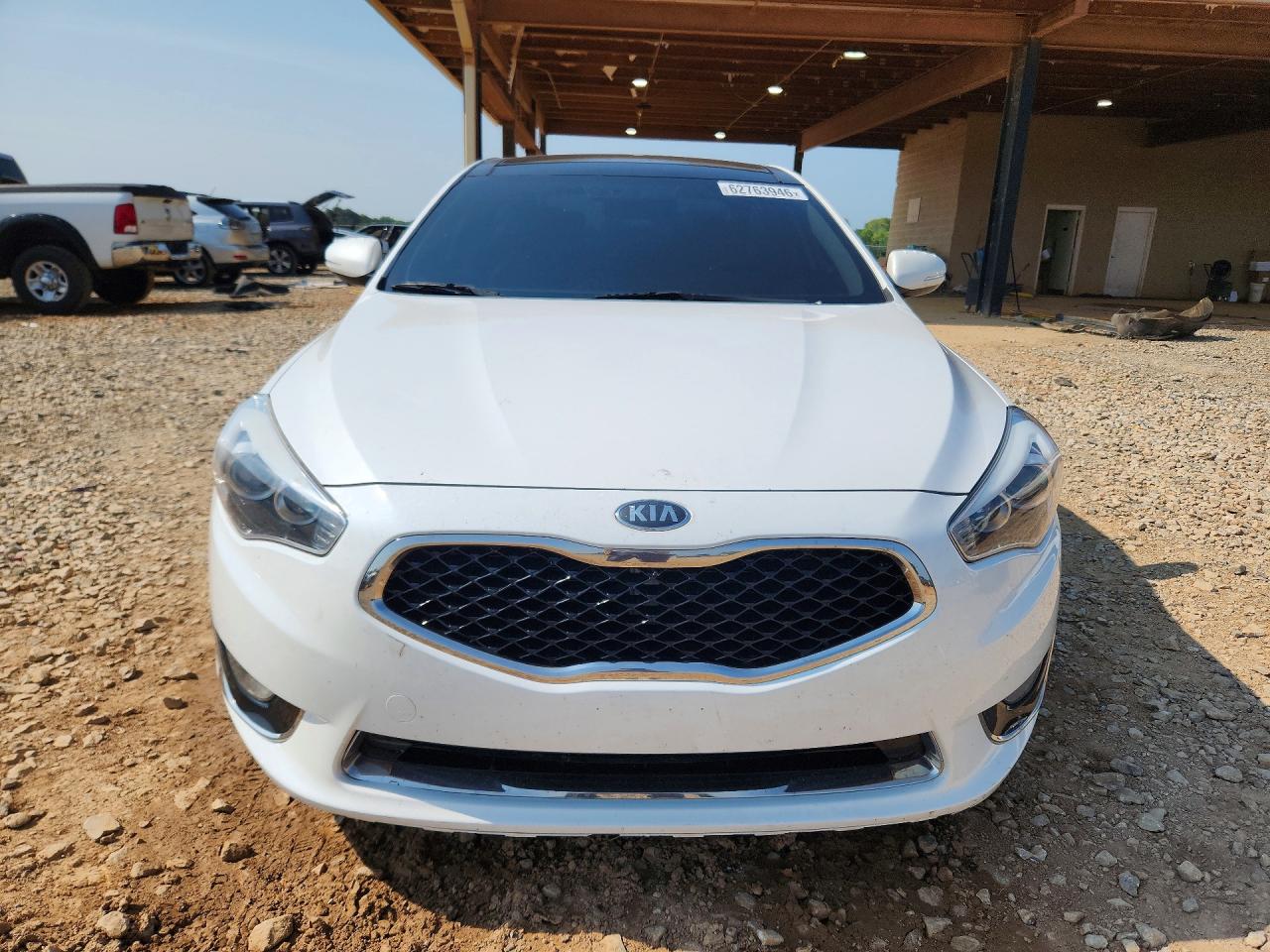 2014 Kia Cadenza Premium White vin: KNALN4D74E5140461