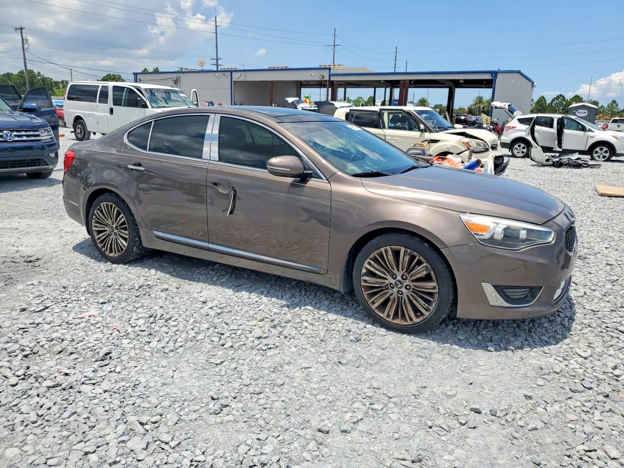 2014 Kia Cadenza Limited Brown vin: KNALN4D74E5151525