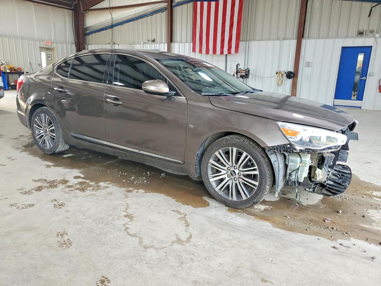 2014 Kia Cadenza Premium Gray vin: KNALN4D74E5153534