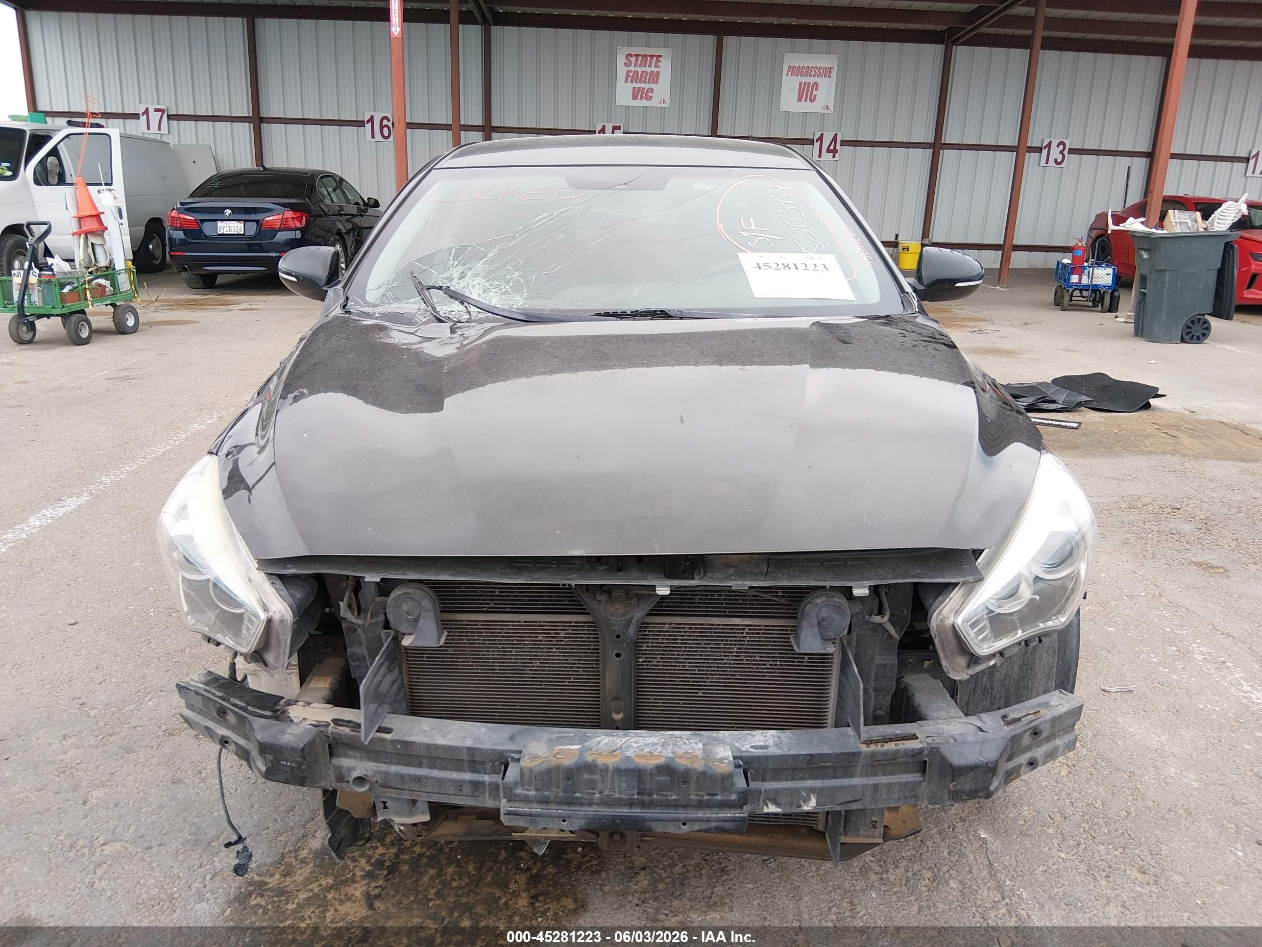 2014 Kia Cadenza Premium Black vin: KNALN4D74E5161889