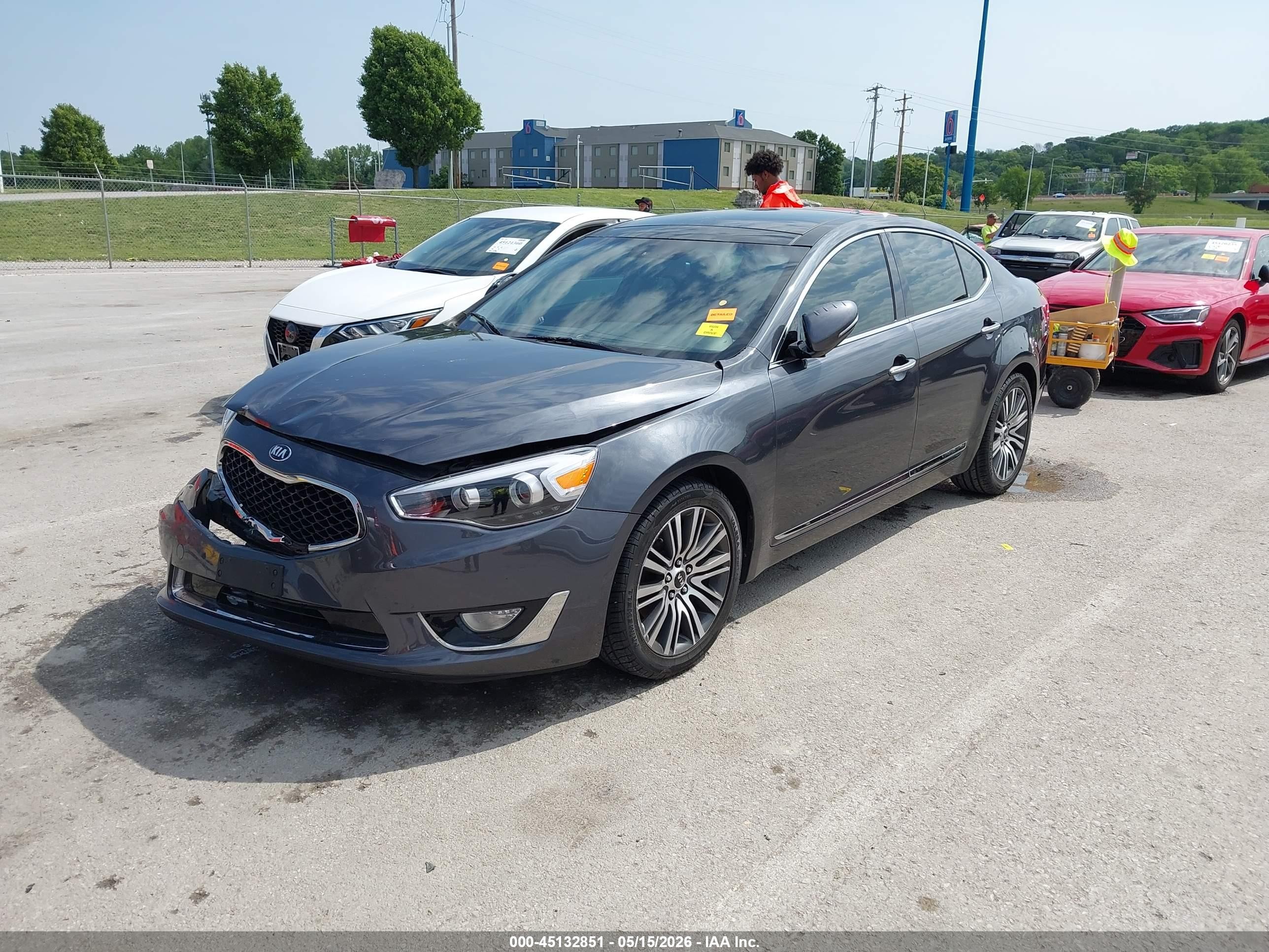 2015 Kia Cadenza Premium Gray vin: KNALN4D74F5173199