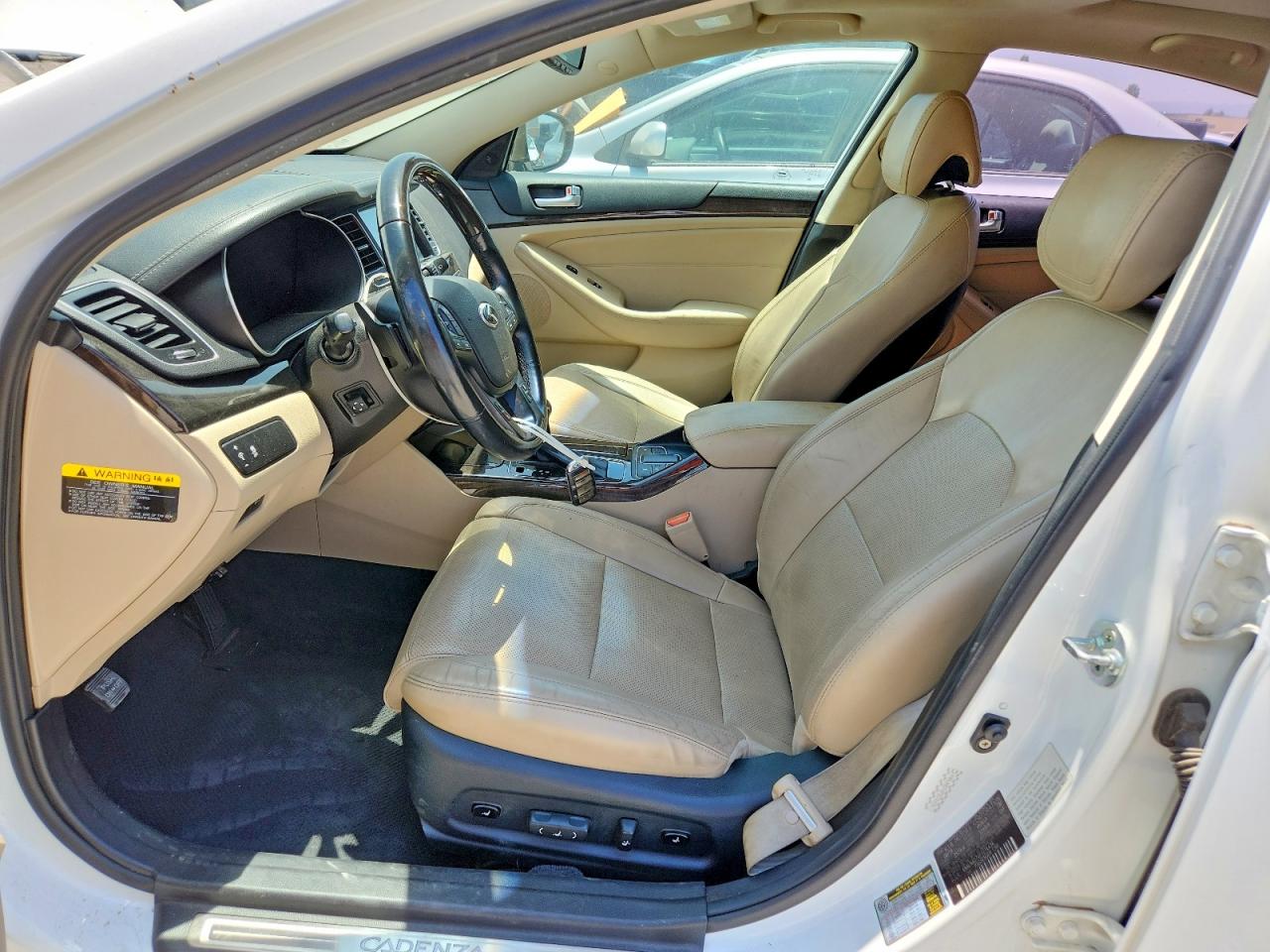 2015 Kia Cadenza Premium White vin: KNALN4D74F5174434