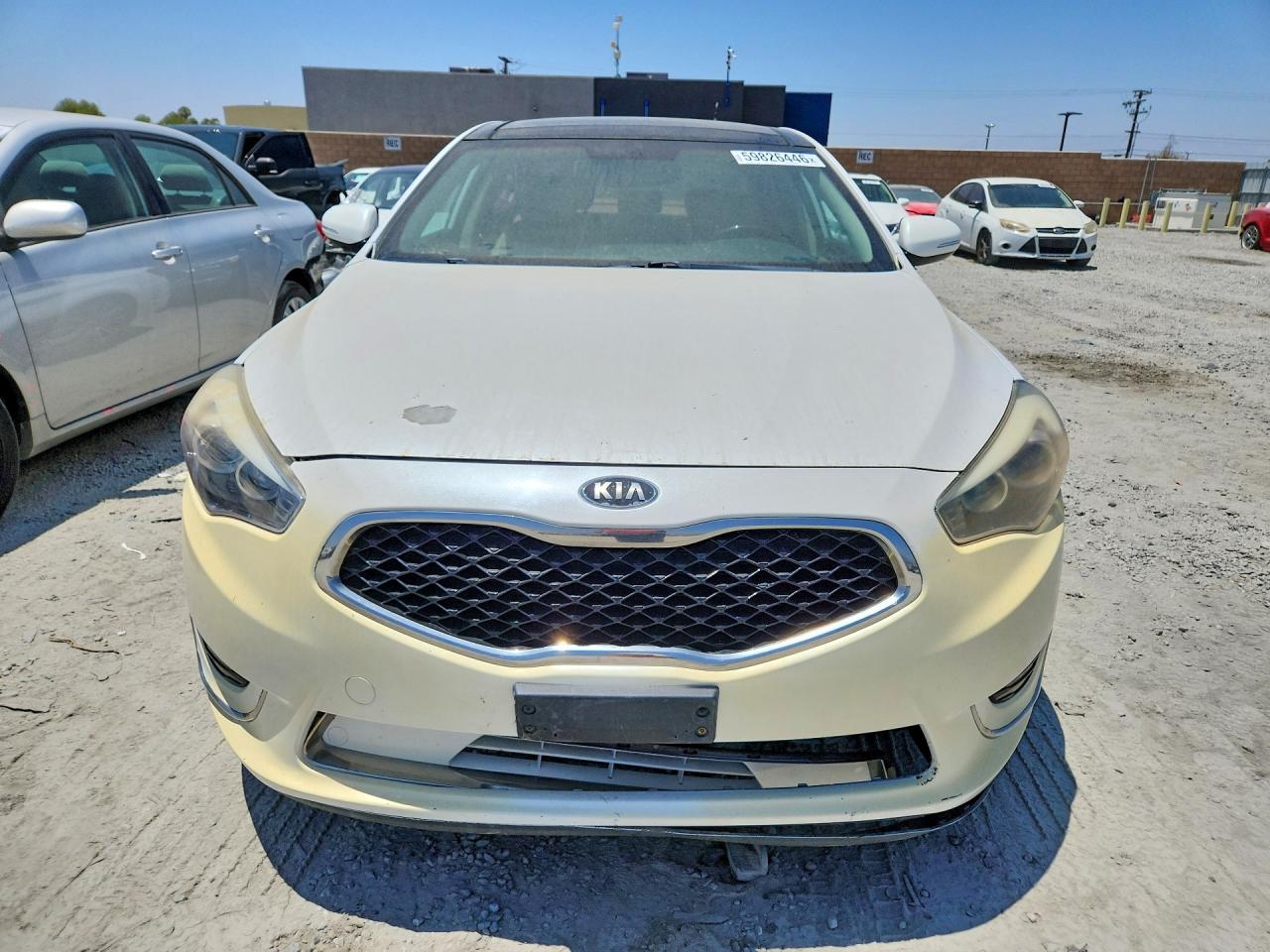 2015 Kia Cadenza Premium White vin: KNALN4D74F5174434