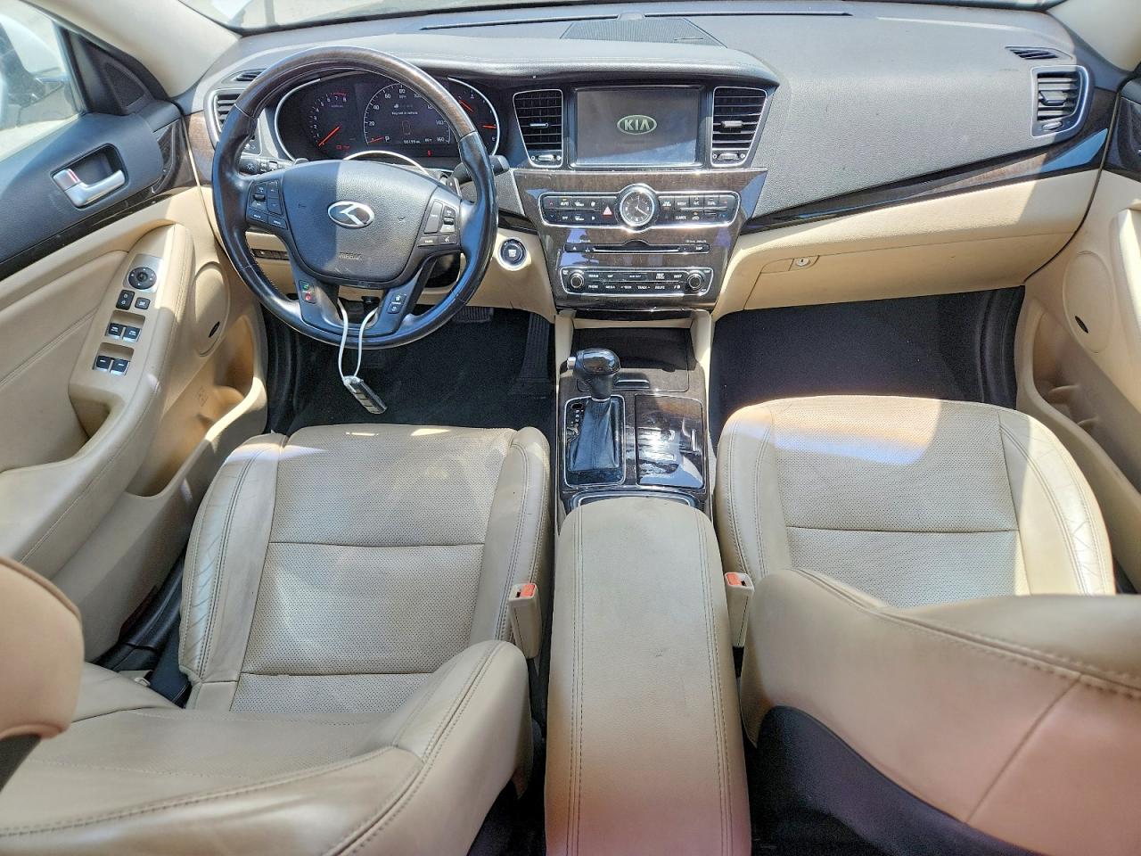 2015 Kia Cadenza Premium White vin: KNALN4D74F5174434