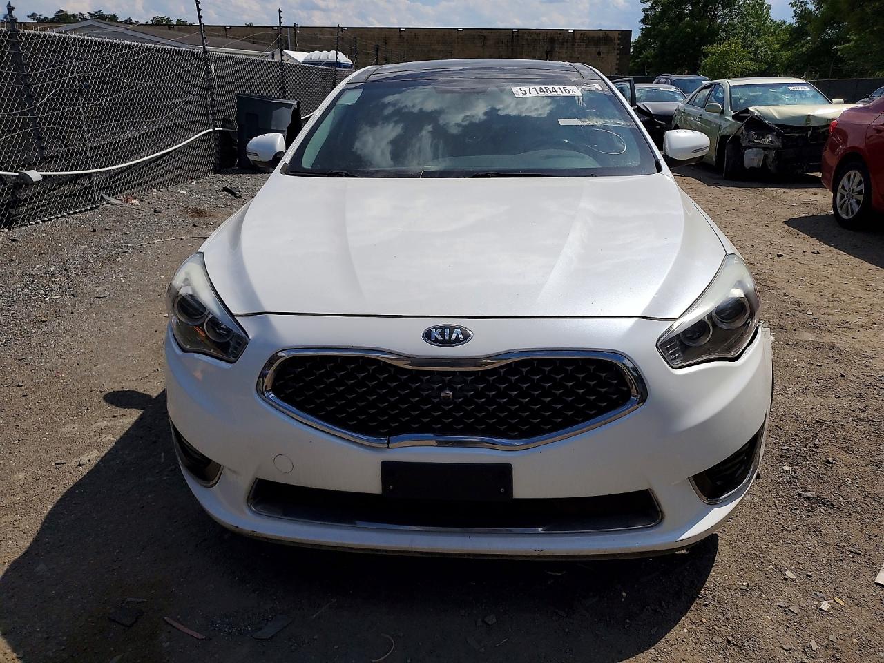 2015 Kia Cadenza Limited White vin: KNALN4D74F5195753