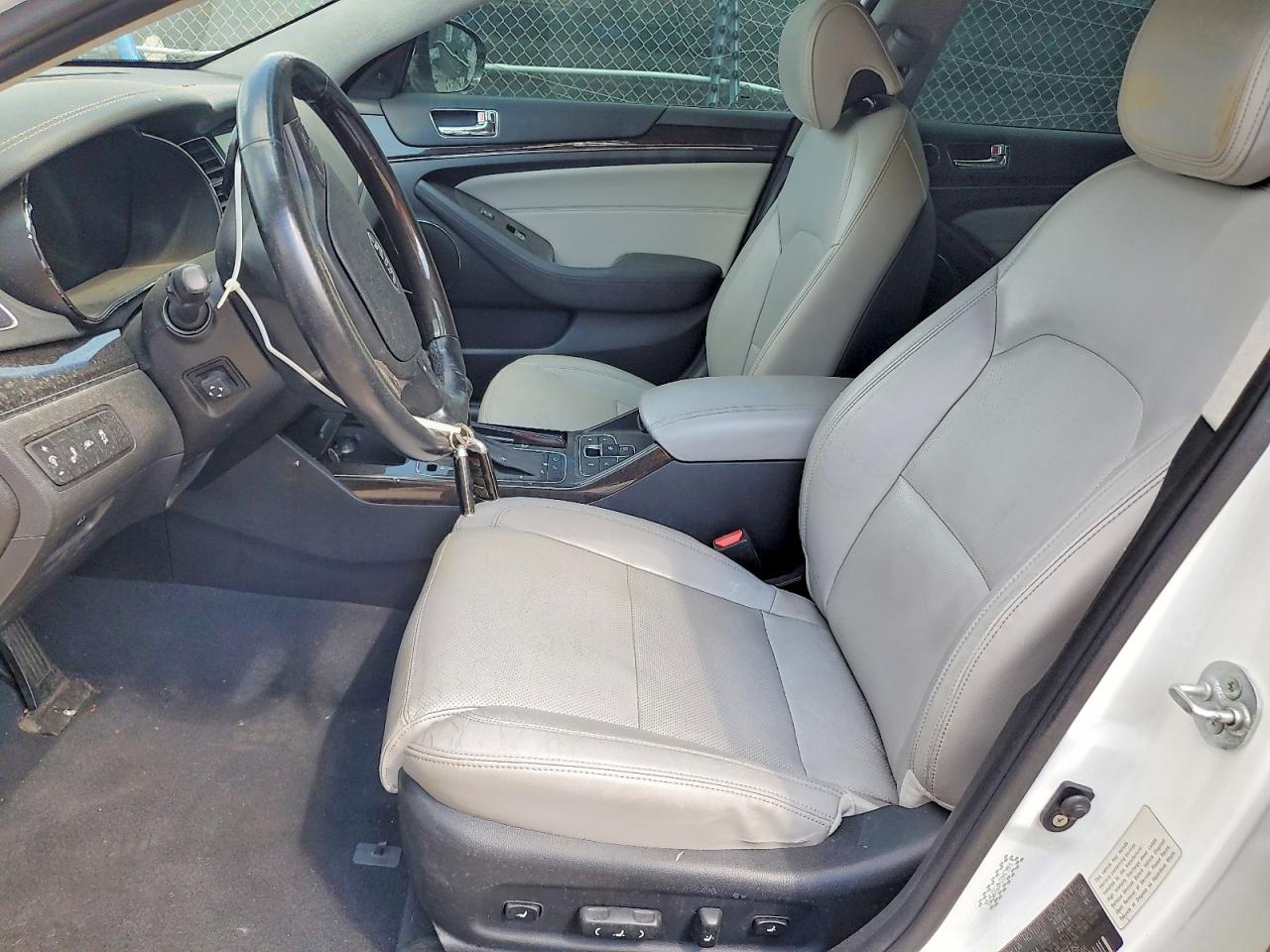 2015 Kia Cadenza Limited White vin: KNALN4D74F5195753
