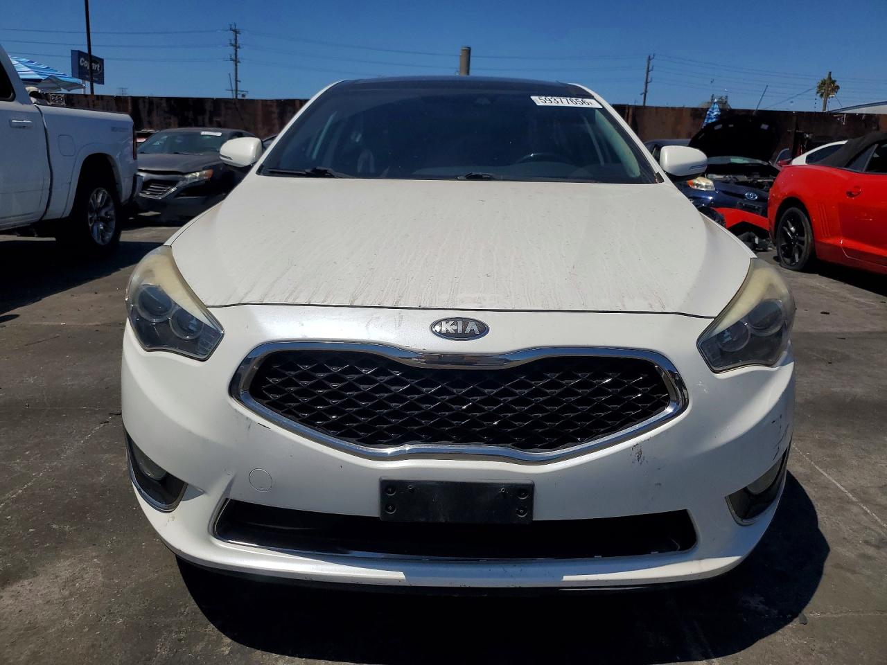 2014 Kia Cadenza Premium White vin: KNALN4D75E5131588