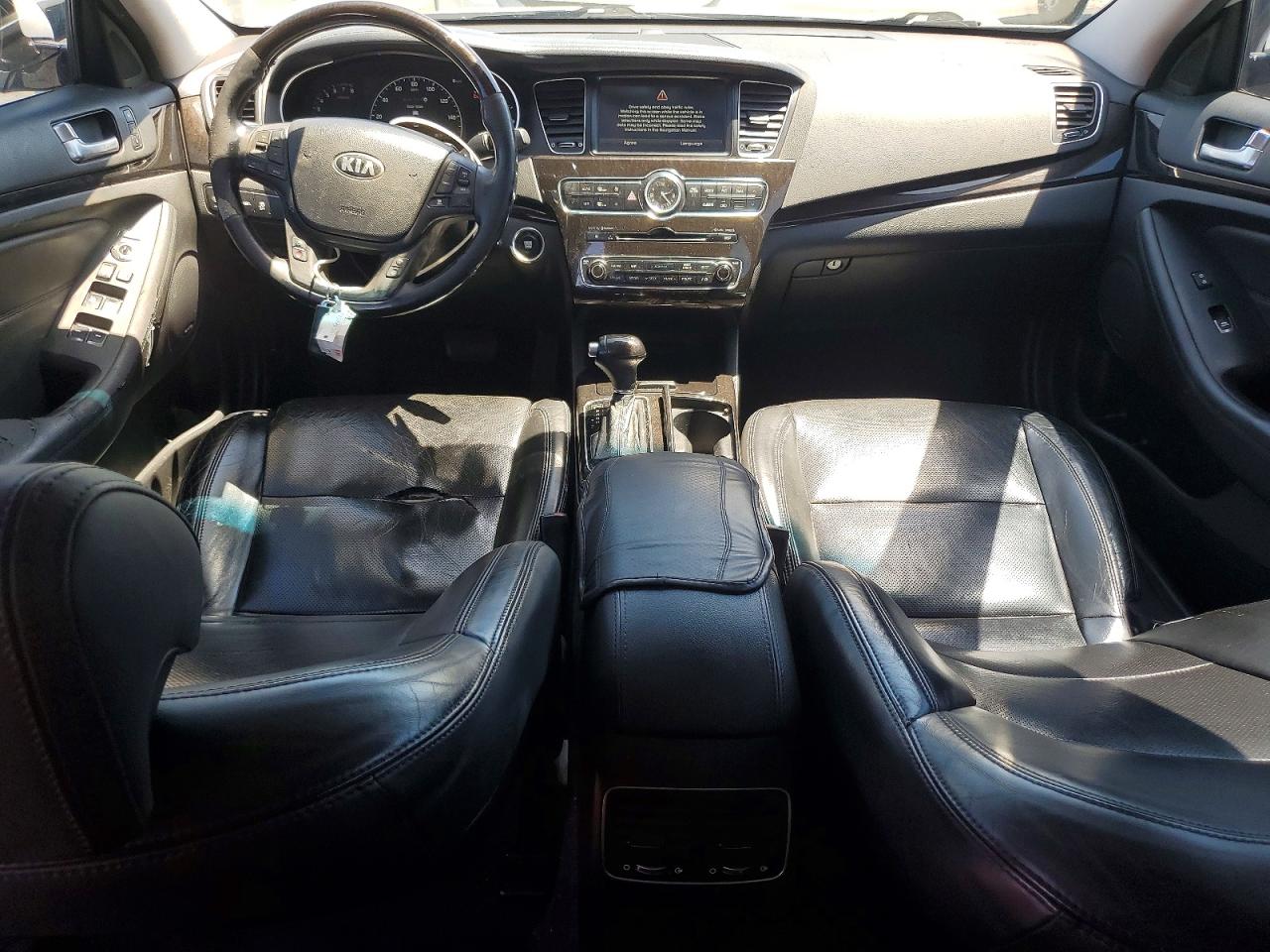 2014 Kia Cadenza Premium White vin: KNALN4D75E5131588