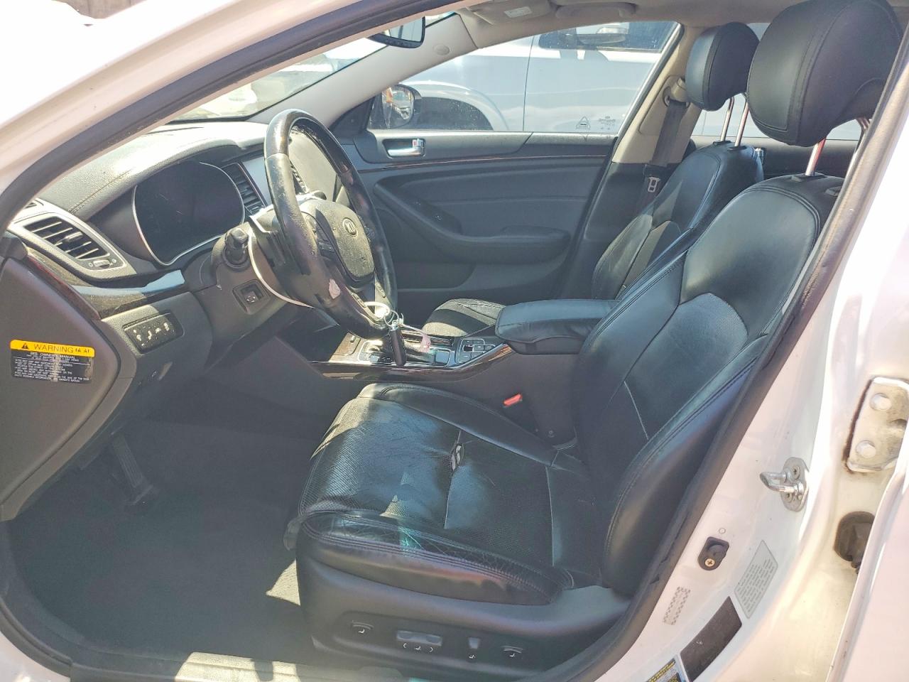 2014 Kia Cadenza Premium White vin: KNALN4D75E5131588