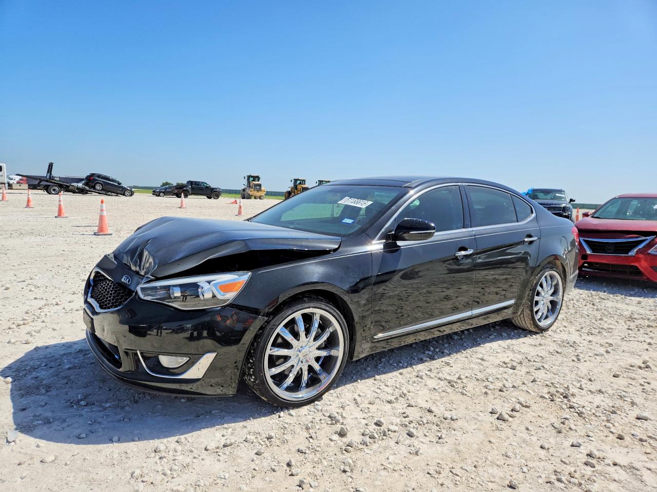 2014 Kia Cadenza Premium Black vin: KNALN4D75E5135138