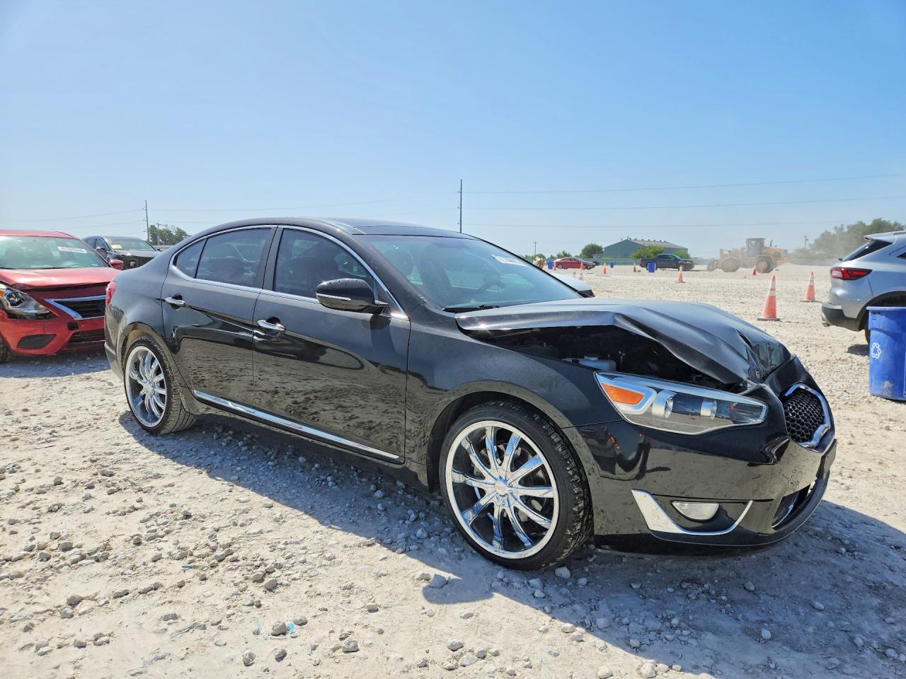 2014 Kia Cadenza Premium Black vin: KNALN4D75E5135138