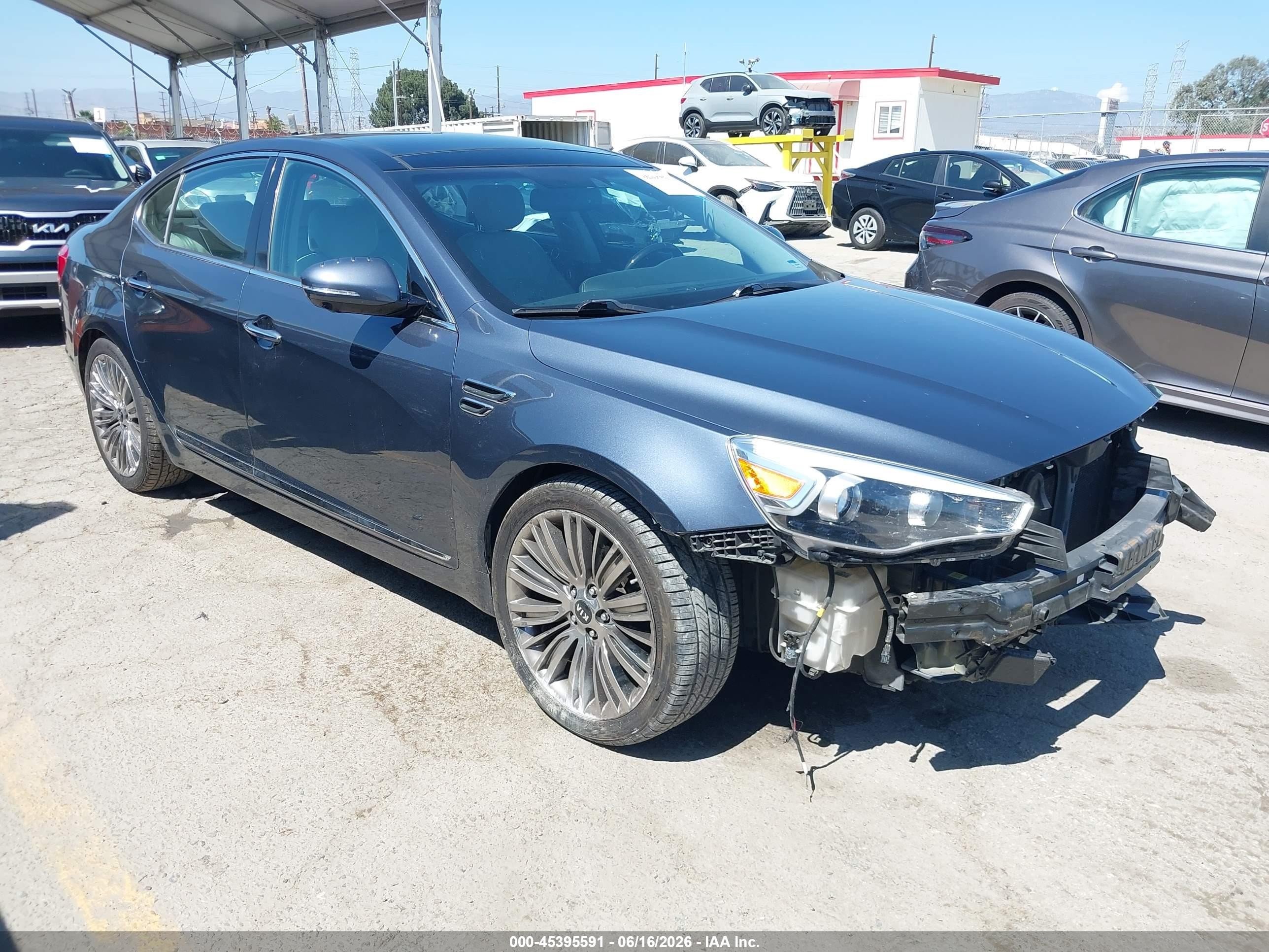 2015 Kia Cadenza Limited Серый vin: KNALN4D75F5191856