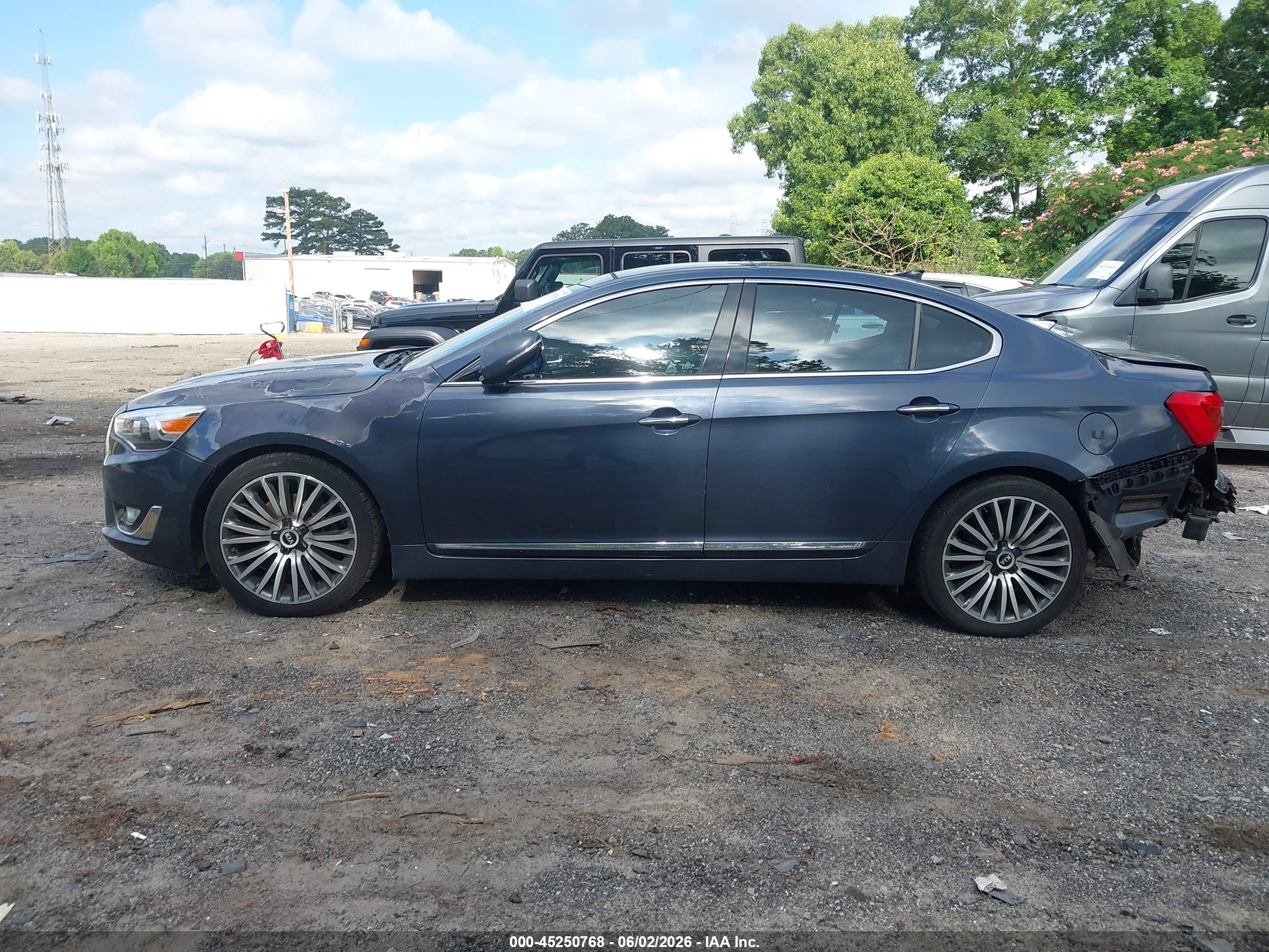 2015 Kia Cadenza Premium Light Blue vin: KNALN4D75F5192778