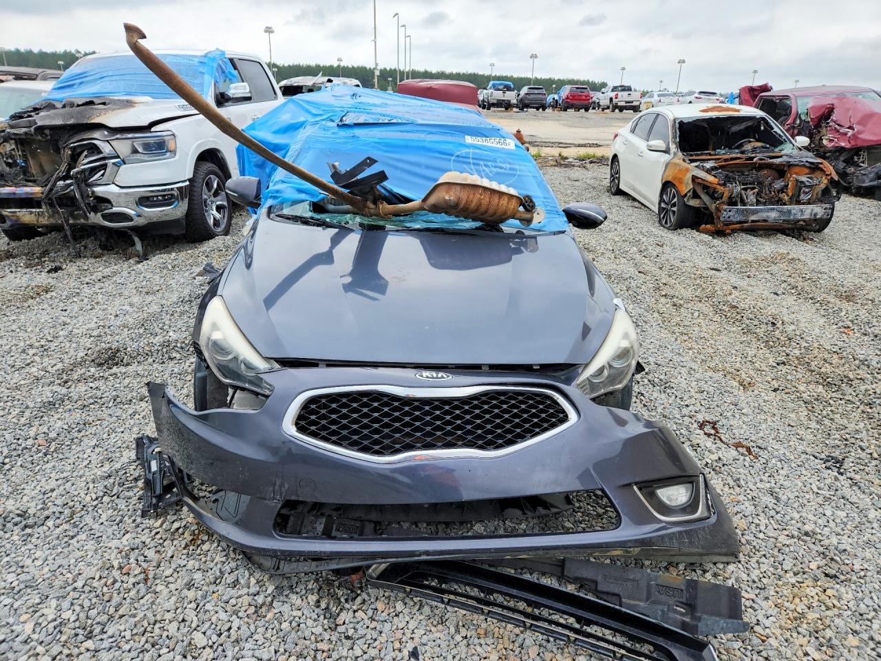 2015 Kia Cadenza Premium Gray vin: KNALN4D75F5196782