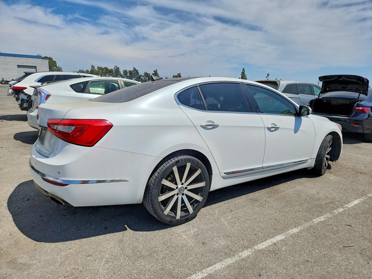 2014 Kia Cadenza Premium Белый vin: KNALN4D76E5137593