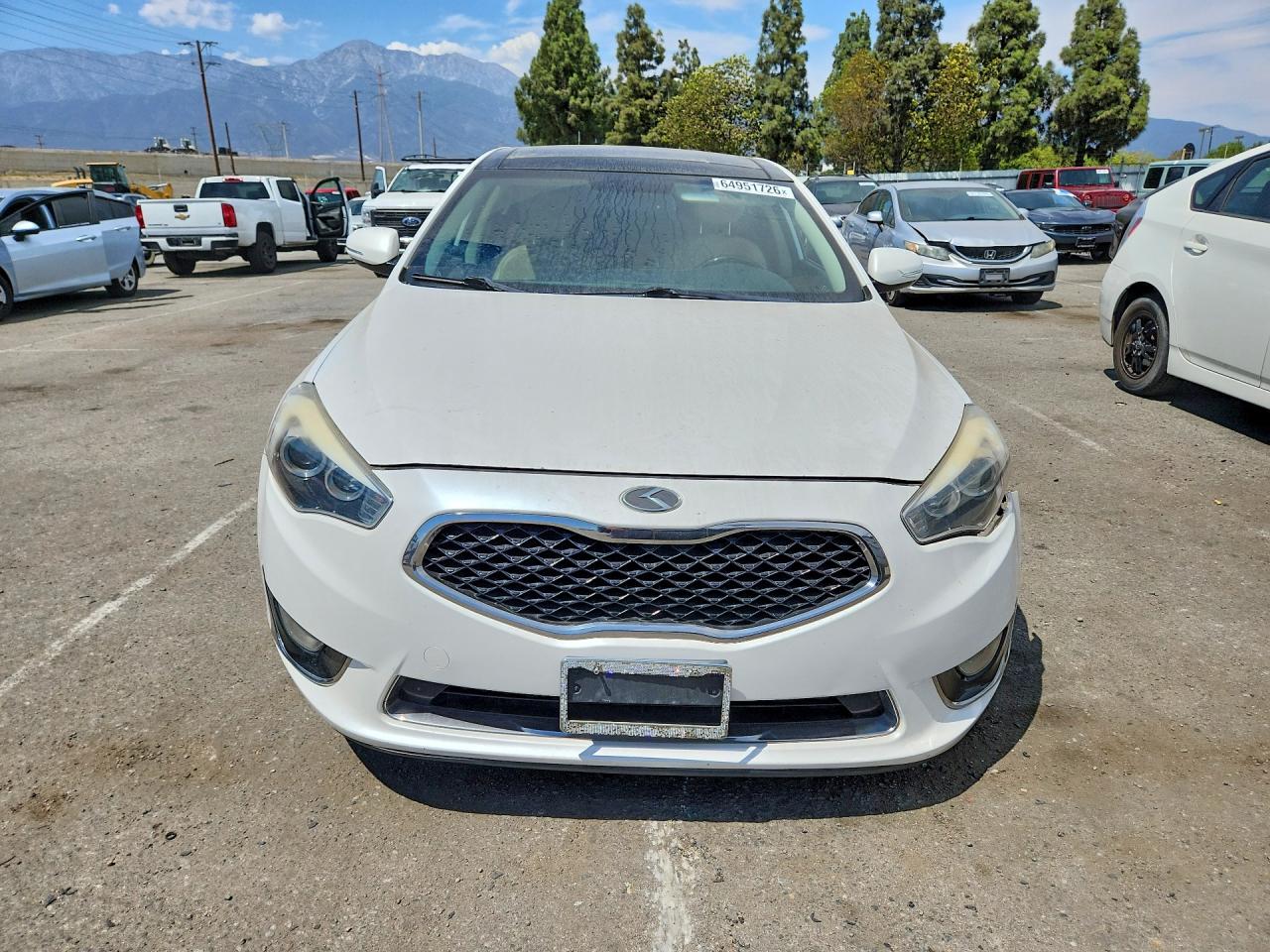 2014 Kia Cadenza Premium Белый vin: KNALN4D76E5137593
