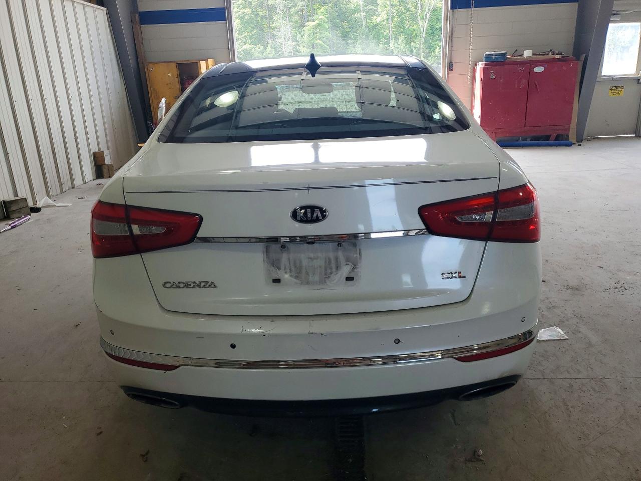 2014 Kia Cadenza Limited White vin: KNALN4D76E5144821