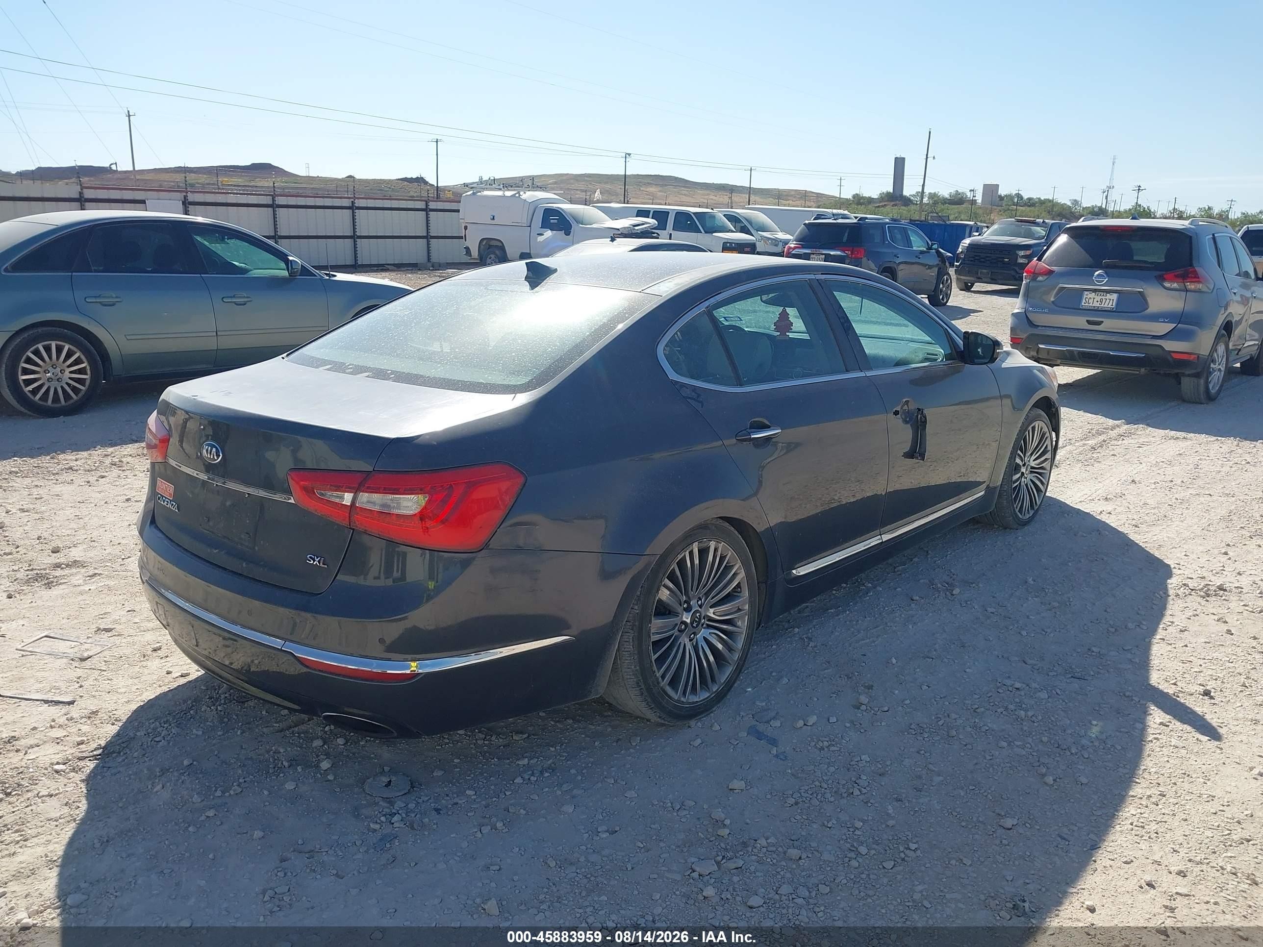 2014 Kia Cadenza Limited Gray vin: KNALN4D76E5145869