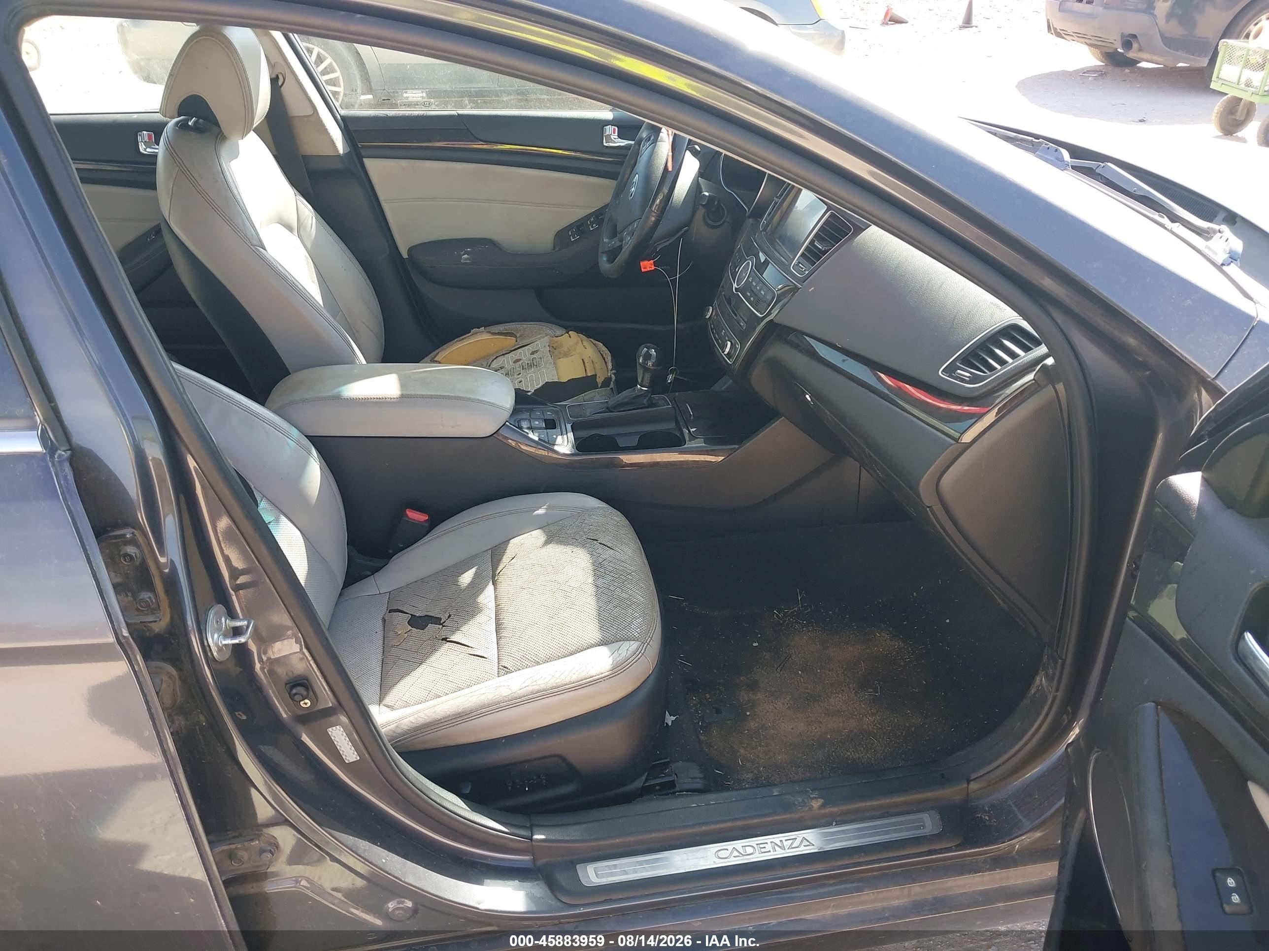 2014 Kia Cadenza Limited Gray vin: KNALN4D76E5145869