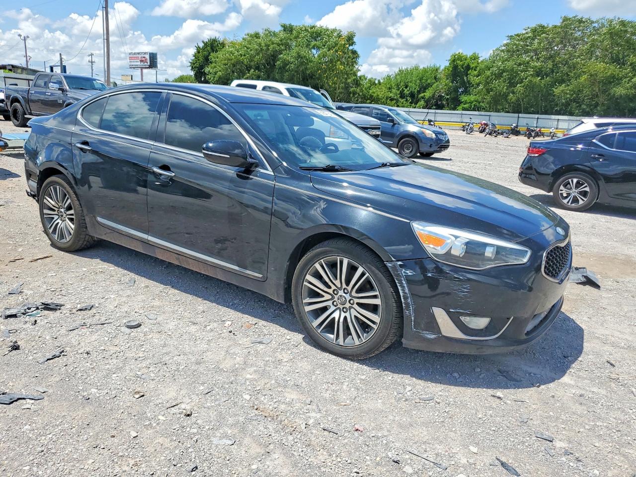 2014 Kia Cadenza Premium Black vin: KNALN4D76E5149047