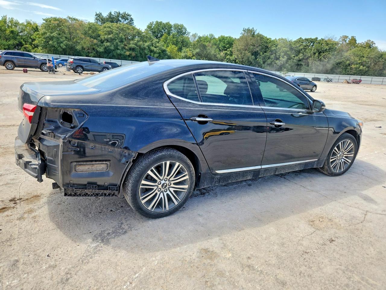 2014 Kia Cadenza Premium Black vin: KNALN4D76E5149047