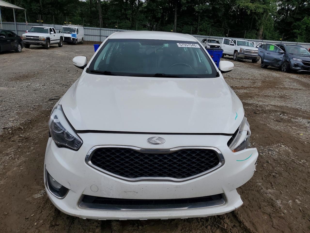 2015 Kia Cadenza Premium White vin: KNALN4D76F5168358