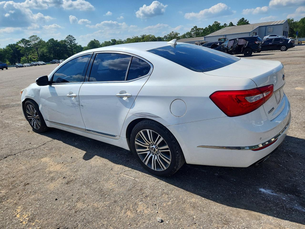 2015 Kia Cadenza Premium White vin: KNALN4D76F5195799