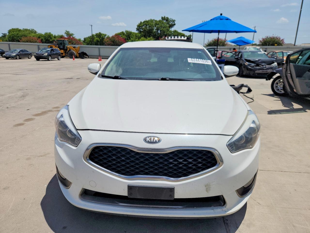 2014 Kia Cadenza Premium White vin: KNALN4D77E5119295