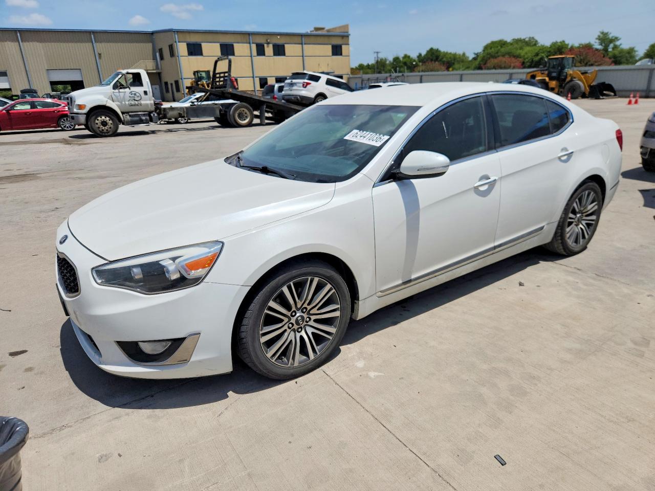 2014 Kia Cadenza Premium White vin: KNALN4D77E5119295