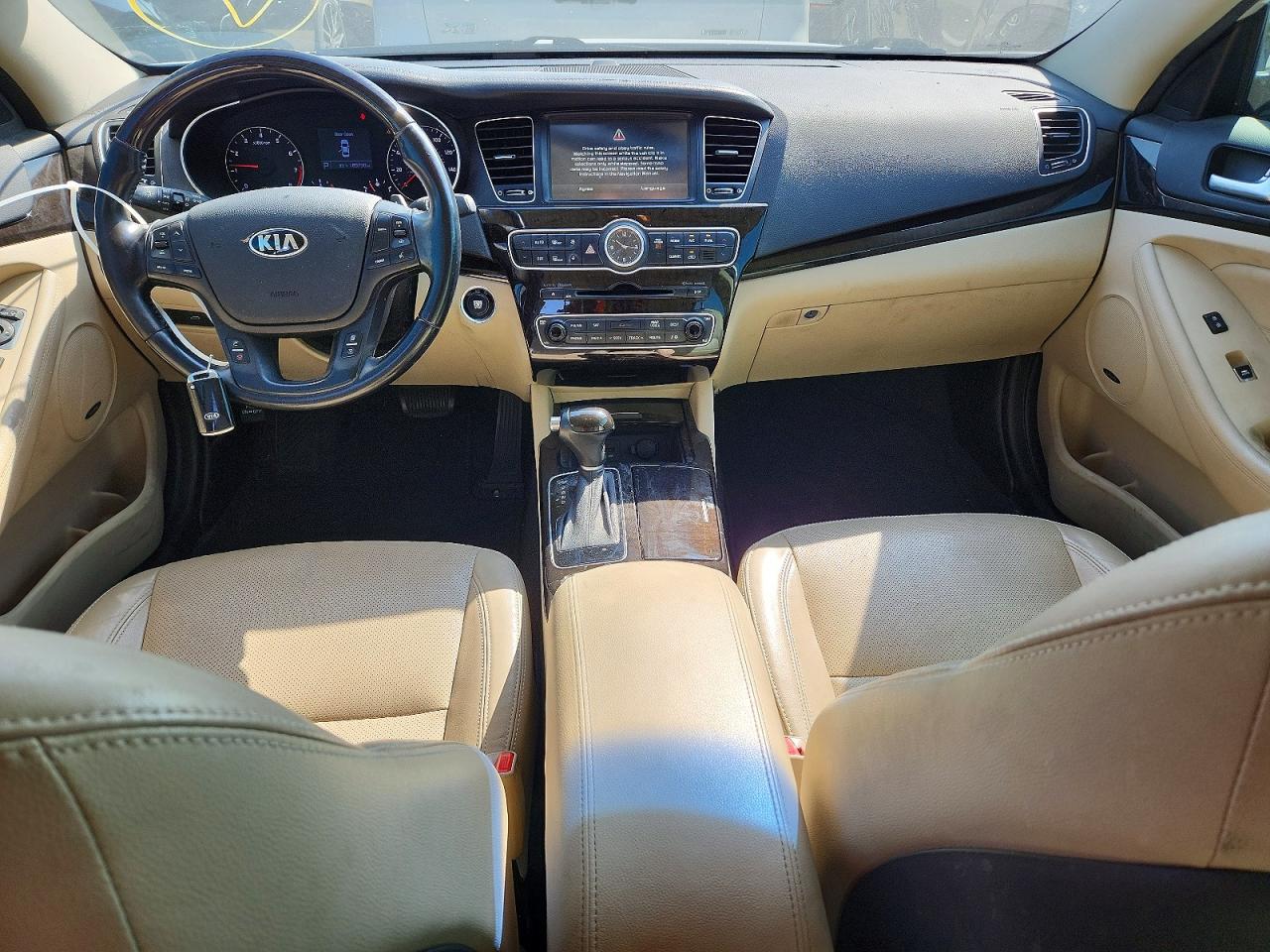 2014 Kia Cadenza Premium White vin: KNALN4D77E5119295