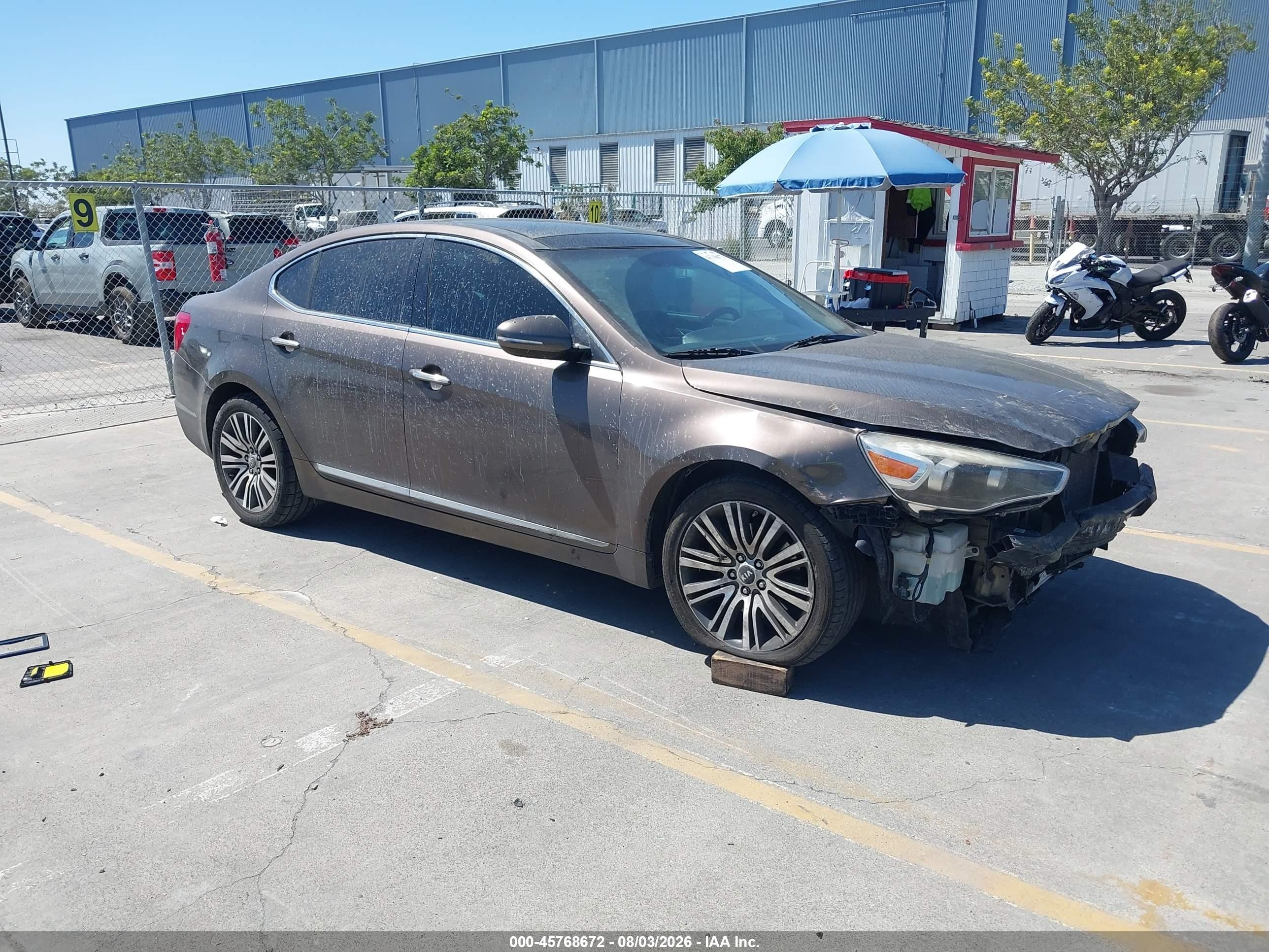 2014 Kia Cadenza Premium Dark Brown vin: KNALN4D77E5124240