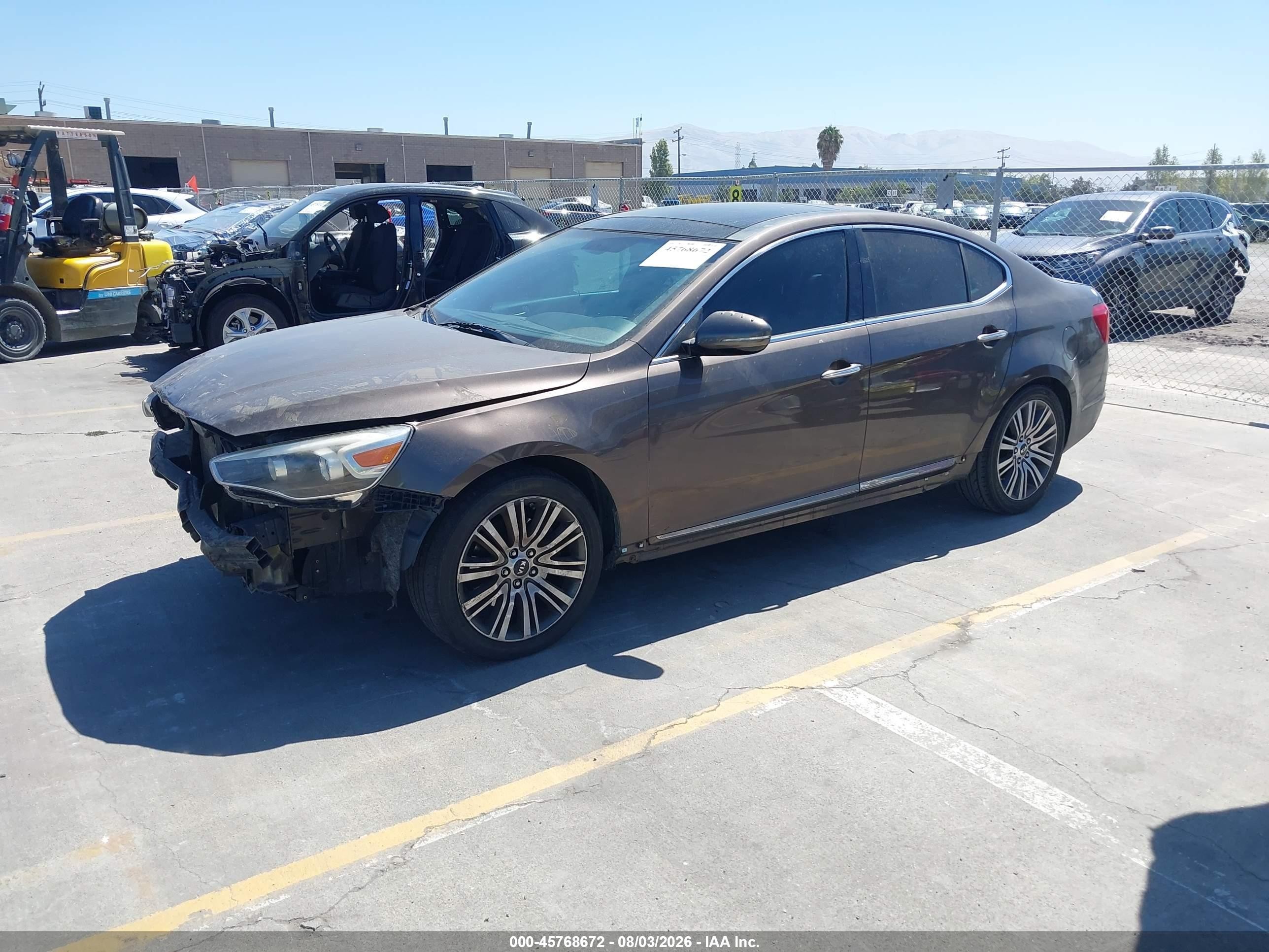 2014 Kia Cadenza Premium Dark Brown vin: KNALN4D77E5124240