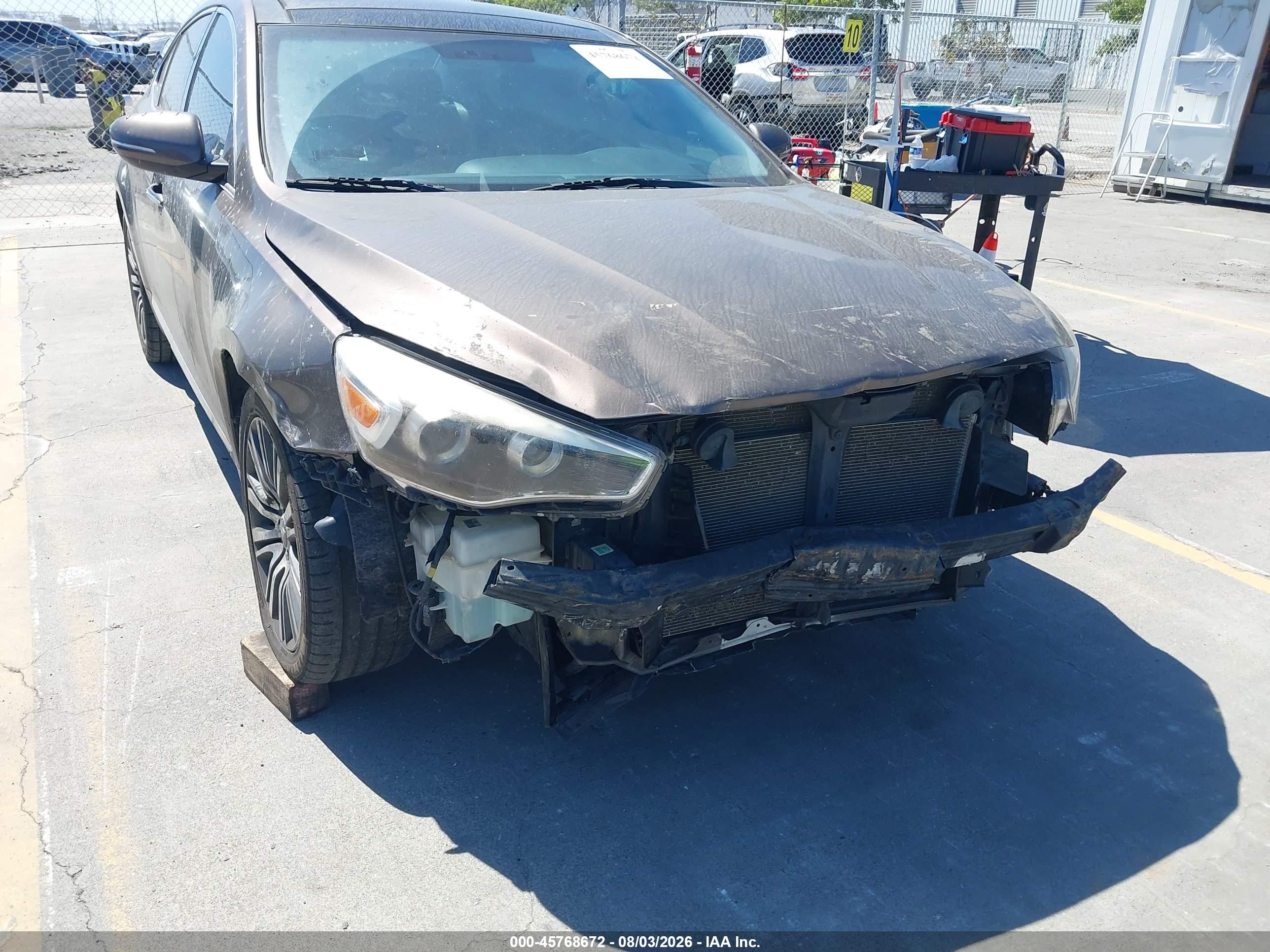 2014 Kia Cadenza Premium Dark Brown vin: KNALN4D77E5124240