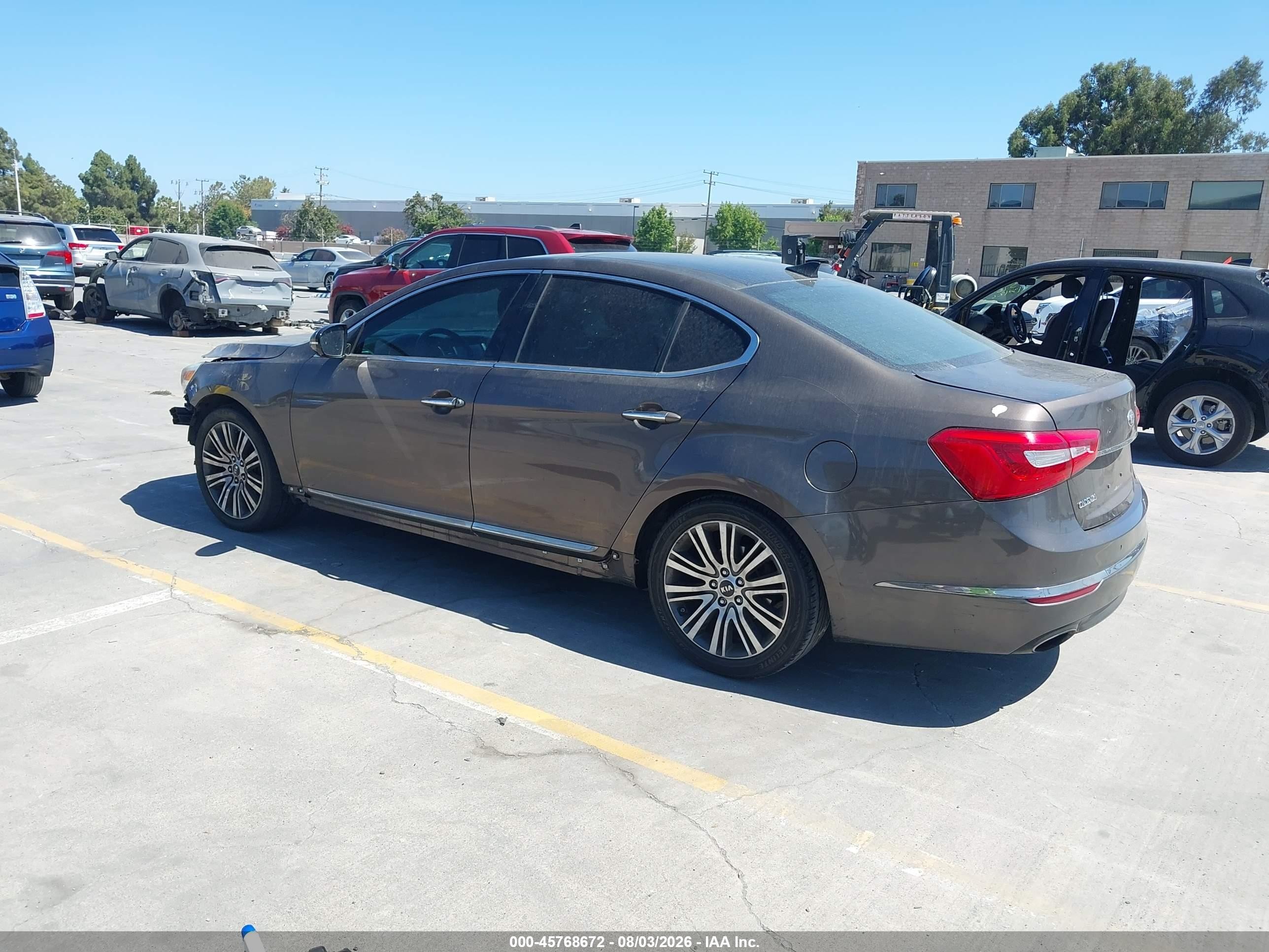 2014 Kia Cadenza Premium Dark Brown vin: KNALN4D77E5124240