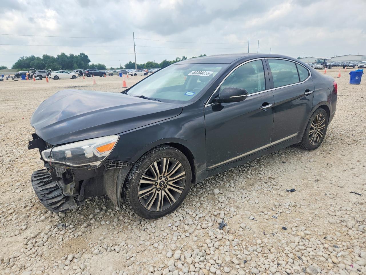 2014 Kia Cadenza Premium Black vin: KNALN4D77E5137845
