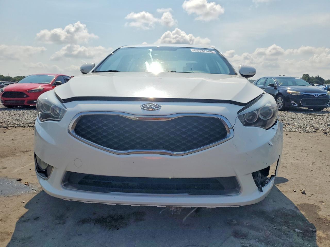 2014 Kia Cadenza Premium White vin: KNALN4D77E5144682