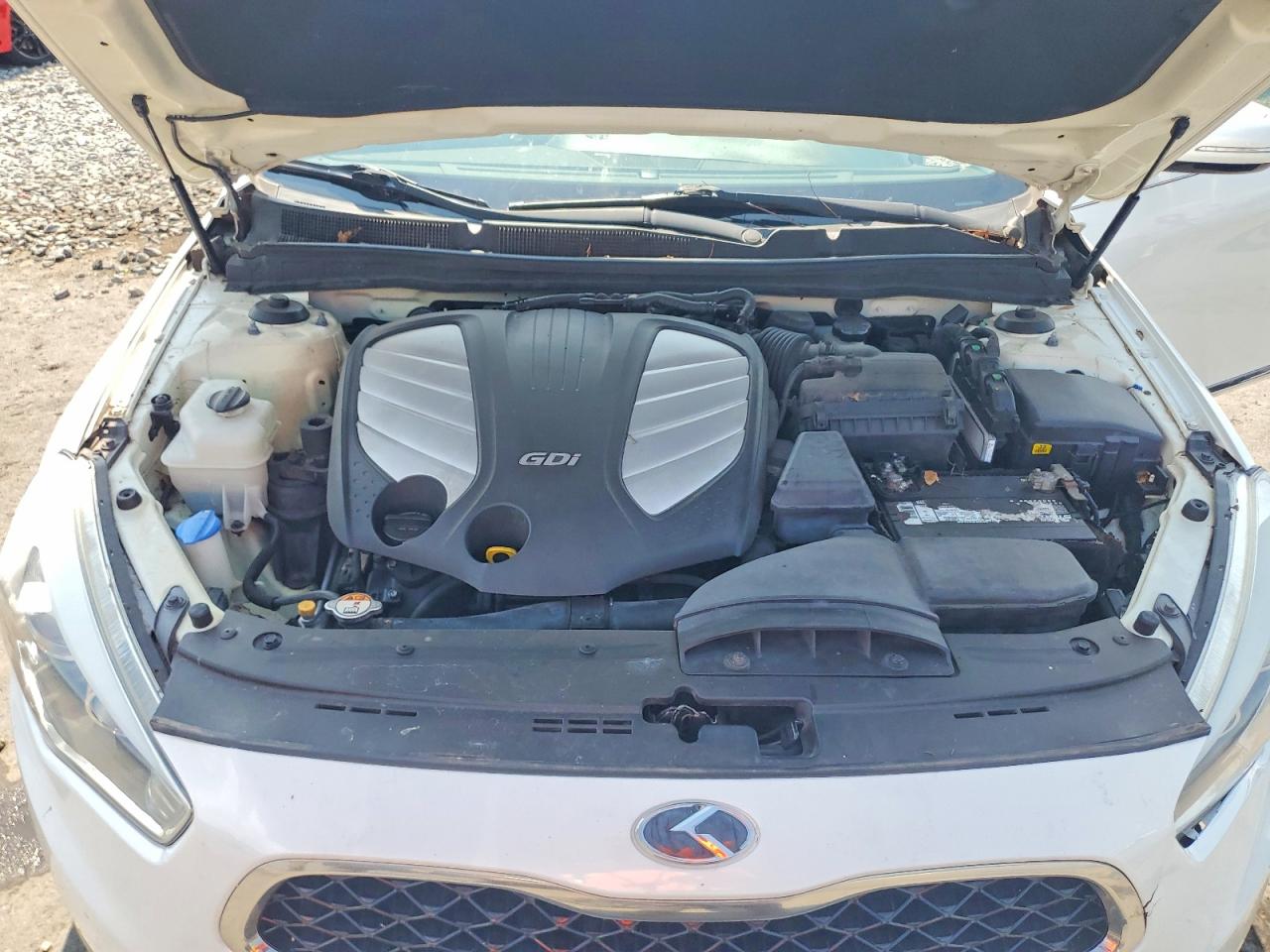 2014 Kia Cadenza Premium White vin: KNALN4D77E5144682