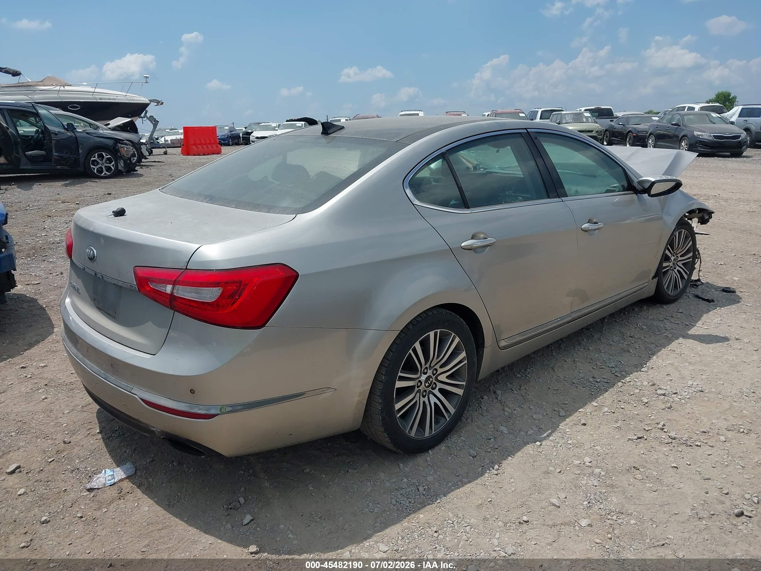 2014 Kia Cadenza Premium Желто-коричневый vin: KNALN4D77E5153818