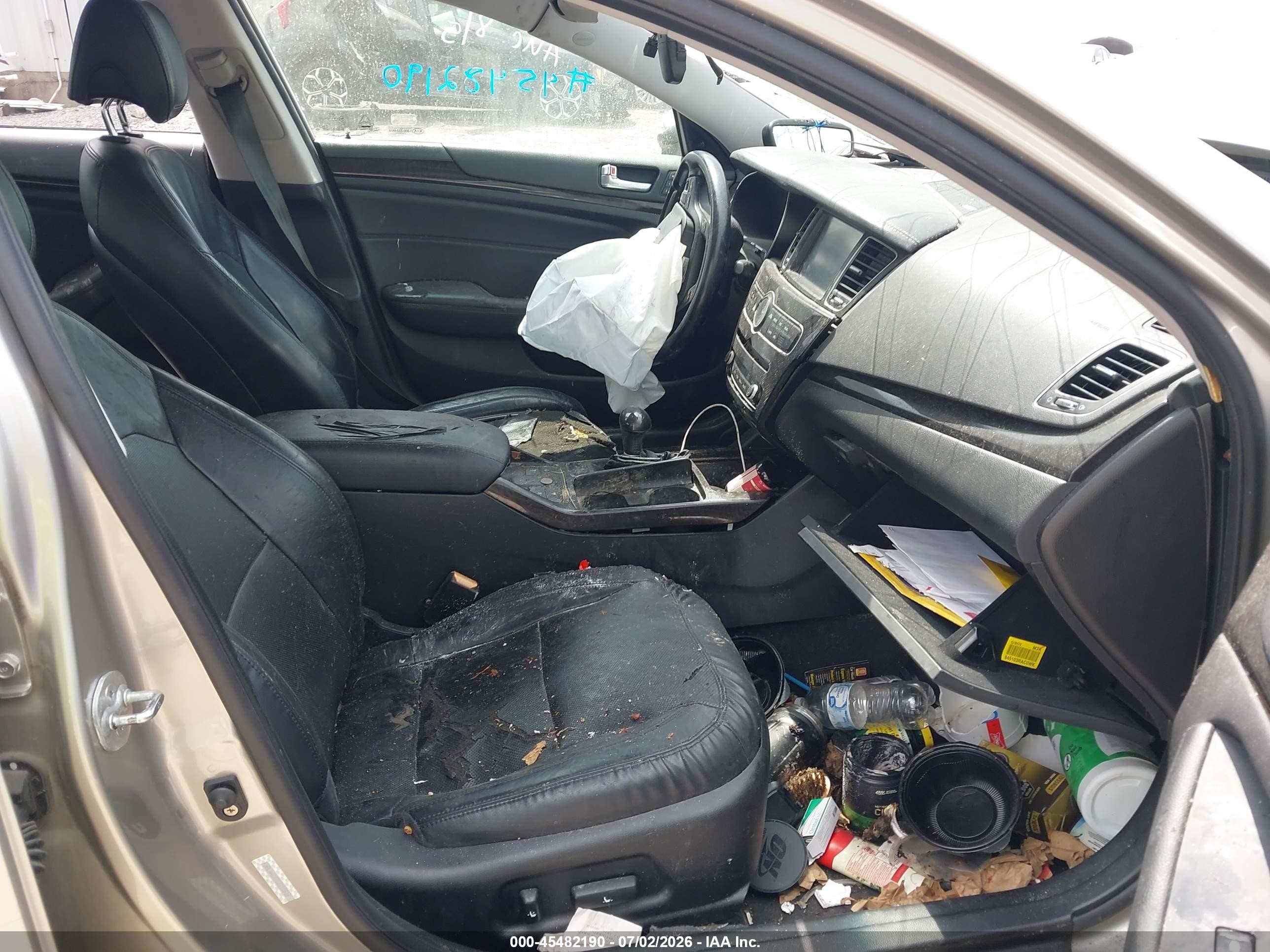 2014 Kia Cadenza Premium Желто-коричневый vin: KNALN4D77E5153818
