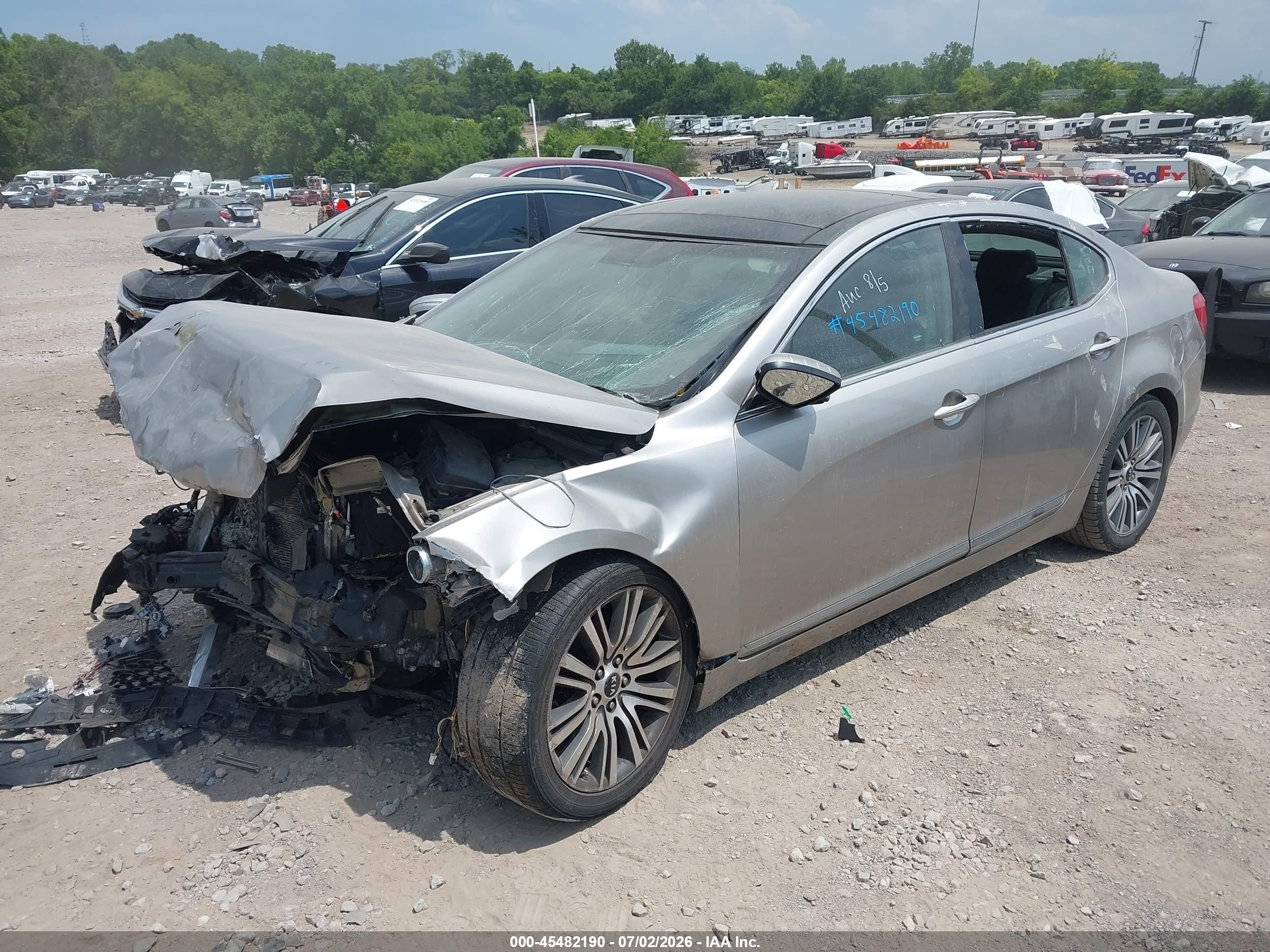 2014 Kia Cadenza Premium Желто-коричневый vin: KNALN4D77E5153818
